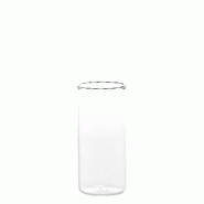 Intrecci Set di 6 Verres Highball en Verre Borosilicate Soufflé à la Main, Design Élégant Noir et Blanc pour Cocktails et Haute Résistance. - 805