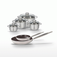 Lot Poêles 24/32 cm & Faitouts 12/14/16/24 cm Elo Bistro Line - gris 3176239985924