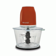Menastyl - Hachoir retro 1.2l en plastique brique et contenant en verre - 3256391050194