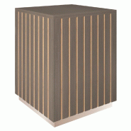 Podium haut Vertigo T03 MDF naturel et noyer foncé 45x45x60cm