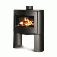 Poêle à bois pacco haut en fonte - horizontal - 10kw - 70 x 87 x 43