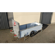 Remorque vélo collecte de déchets pour le transport de bacs et containers