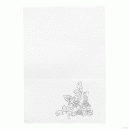 Serviette ouate 1 pli blanc avec motif Mini servis 17x17cm - par 9600