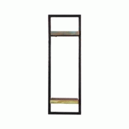 SIT Möbel Étagère murale | 2 étagères | Bois de récupération coloré | Structure en métal noir | L 25 x P 25 x H 75 cm - multicolore multi-mat SIT Möbel Étagère murale | 2 étagères | Bois de récupération coloré | Structure en métal noir | L 25 x P 25 x H 75 cm - multicolore multi-mat