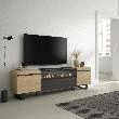 SKRAUT HOME - MEUBLE TV, BANC TéLé, 200X35X57CM, POUR LES TV JUSQU