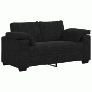 VidaXL Canapé causeuse noir 160x77x82 cm velours Modèle Varmelis - 8721158691712