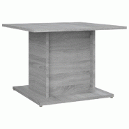 VidaXL Table basse sonoma gris 55,5x55,5x40 cm bois d'ingénierie Modèle Vega Pro - 813096