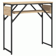 VidaXL Table console avec étagère chêne sonoma 75x30x75 cm Modèle Atlas Master Design - 837798