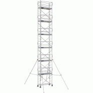 Échafaudage roulant aluminium DOCKER 85 version garde-corps EXMDS - Hauteur de travail : 13,90 m - DUARIB - 7120122 Échafaudage roulant aluminium DOCKER 85 version garde-corps EXMDS - Hauteur de travail : 13,90 m - DUARIB - 7120122