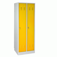 Armoire vestiaire 2 portes jaune - 600 x 500 x 1775 mm Armoire vestiaire 2 portes jaune - 600 x 500 x 1775 mm