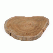 Bazar Bizar Planche à Découper en Bois de Teck 34x34x2,5 cm naturel - beige Bois massif BASU508