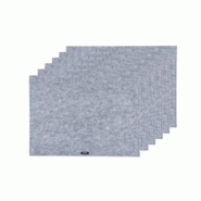 Bjorn Set de table rectangulaire - 6 pièces - Feutre recyclé gris - gris 3701488308080