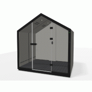 Cabine acoustique "TREEHOUSE" - 4 Places, 1 Paroi vitrée - 1 Paroi pleine, Nu Cabine acoustique "TREEHOUSE" - 4 Places, 1 Paroi vitrée - 1 Paroi pleine, Nu