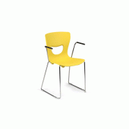 Chaise acier fil chromé - jaune-r1012 Chaise acier fil chromé - jaune-r1012