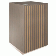 Comptoir Vertigo T03 MDF naturel et noyer foncé avec tiroir 60x60x93cm