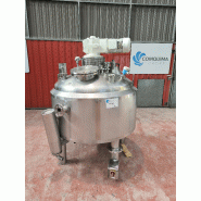 Cuve en acier inoxydable 550 litres avec double enveloppe et agitation avec racleurs