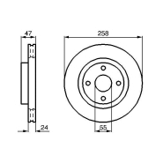 Disque de frein Bosch 0986478989 - ventilé de l'intérieur - boîte de 2 - avant - 4 trous Disque de frein Bosch 0986478989 - ventilé de l'intérieur - boîte de 2 - avant - 4 trous