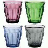 DURALEX Lot 4 gobelets 25 cl Prune / Vert / Marine / Gris - Picardie - 035-1236597