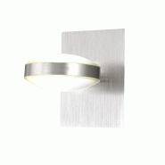 Fabas Luce Applique Murale Mill En Métal Et Méthacrylate, Finition Nickel Satiné, Led Intégrée 16 W, Lumière Chaude 3000 K, 1510 Lm, Ip20, Code