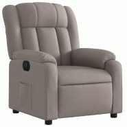 Fauteuil inclinable électrique Taupe Tissu Modèle Gornelis - 8721012177888
