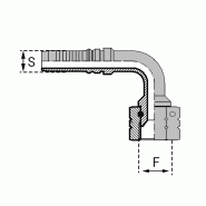 Femelle - 90° (DKJ90-IN) - 12 , 3/4" , 19 , 12 , 2.116