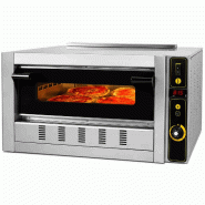 Four à pizza gaz professionnel pour 4 pizzas de 30 cm. Four à pizza avec pierre réfractaire pour restaurants, pizzerias et CHR. - inox FG4 Four à pizza gaz professionnel pour 4 pizzas de 30 cm. Four à pizza avec pierre réfractaire pour restaurants, pizzerias et CHR. - inox FG4