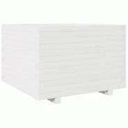 Helloshop26 - Jardinière bac lit surélevé plantes fleurs terrasse jardin 70 x 70 x 49,5 cm bois de pin massif blanc 02_0037825 - 3000217632770 Helloshop26 - Jardinière bac lit surélevé plantes fleurs terrasse jardin 70 x 70 x 49,5 cm bois de pin massif blanc 02_0037825 - 3000217632770