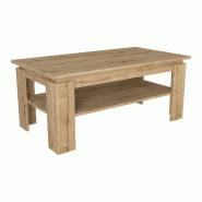 Helloshop26 - Table basse console d'appoint 110 x 60 x 47 cm effet chêne 03_0010811 - Bois massif 3000225422493