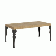 Itamoby Table Extensible 90X180/440 Cm Chêne Paxon Nature Structure Anthracite - marron VE180TAPXN440-QN-AN