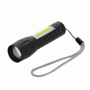Lampe Torche Aluminium Puissante Avec Batterie Rechargeable Noire - 5601316103260