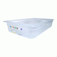 Lot de 10 Bacs Polypropylène HACCP avec couvercle transparent GN 1/2 H. 100 mm - Gastroland - transparent plastique polypropylène 3701666010705