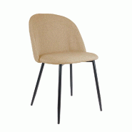 Pack 4 chaises Supra-tek polyester  52x50x78cm beige