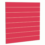 Panneau rainuré R15 rouge 120x120x1.8cm - MDF - Compatible avec accessoires Retif