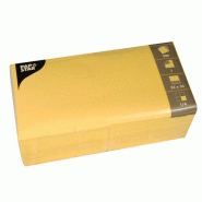 Papstar Servettes 500, 1 plis pliage 1/4 33 cm x 33 cm jaune - jaune papier 82905