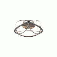 Plafonnier LED 20W 2500lm 3000K variateur switch nickel mat - Trio - Charivari - métal 4017807453980
