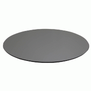 Plateau rond de table intérieur/extérieur Mésa Ø110cm en compact gris perle