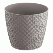 Prosperplast - Pot ORIENT 3,5 L - 18,9x18,9x16,7 cm, coloris Gris pierre - gris plastique polypropylène ZA3528