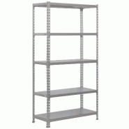 SimonRack Étagères Métalliques pour Garage 2000x1000x400 mm, 5 Étagères en Acier, 180 kg par Étagère, Gris/Zingué – Simonclick - gris métal SimonRack Étagères Métalliques pour Garage 2000x1000x400 mm, 5 Étagères en Acier, 180 kg par Étagère, Gris/Zingué – Simonclick - gris métal
