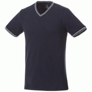 T-shirt maille piquée manches courtes homme Elbert - col V et maille 100% coton 180 g/m² T-shirt maille piquée manches courtes homme Elbert - col V et maille 100% coton 180 g/m²