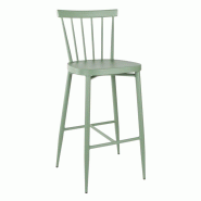 Tabourets hauts en aluminium Windsor verts (lot de 2) | Bolero - DX689