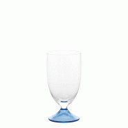 Zafferano Verre Maestro Série Sans Pied En Verre Soda-Lime Soufflé À La Main Lot De 4 Pièces Couleur Bleu Ciel Design Vénitien Classique Élégan