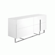 AC ANGEL CERDA Angel Cerdá Buffet en bois blanc et acier chromé 3052C 160 x 46 x 75 - blanc Bois manufacturé 8435631003298 AC ANGEL CERDA Angel Cerdá Buffet en bois blanc et acier chromé 3052C 160 x 46 x 75 - blanc Bois manufacturé 8435631003298
