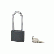 Cadenas ACERA gris à clé, base 50 mm, anse 1/2 haute 72 mm, anse acier cémenté, 3 clés - SERRUPRIX - gris 3150269880541 Cadenas ACERA gris à clé, base 50 mm, anse 1/2 haute 72 mm, anse acier cémenté, 3 clés - SERRUPRIX - gris 3150269880541