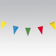Guirlande fanions 22 multicolore fantaisie - 10m - PVC