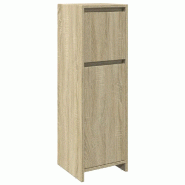 Helloshop26 - Armoire de salle de bain rangement moderne style chêne sonoma 30 x 30 x 95 cm usage durable en bois d'ingénierie beige 02_0049686 - be