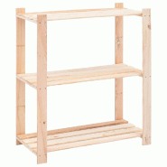 Helloshop26 - Étagère de stockage 3 niveau x 80 x 38 x 90 cm pin solide 150 kg 02_0000657 - 3000069851534