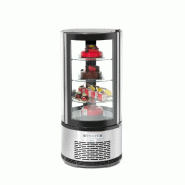 HENDI - Vitrine de présentation pâtisserie ronde - Ref 233825 - 49x50xH106 cm - inox 233825