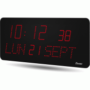 Horloge LED Style II 10S Date, alimentation 230V, independante, LED rouge - BODET