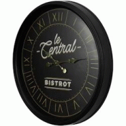 Horloge ronde en plastique Bistrot 50 cm The Home Deco Factory - noir 3664944698371 Horloge ronde en plastique Bistrot 50 cm The Home Deco Factory - noir 3664944698371