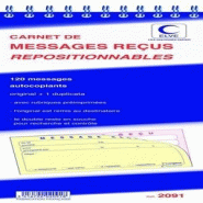 Lot de 5 Bloc spiralé 120 messages repositionnables - 322 x 140 - 30 dupli - 3416790020918